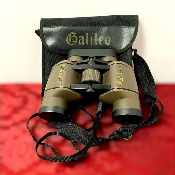 Galileo Binoculars 8 x 40 Wide Angle 430’ @ 1000 Yards Brown Black - Picture 1 of 4